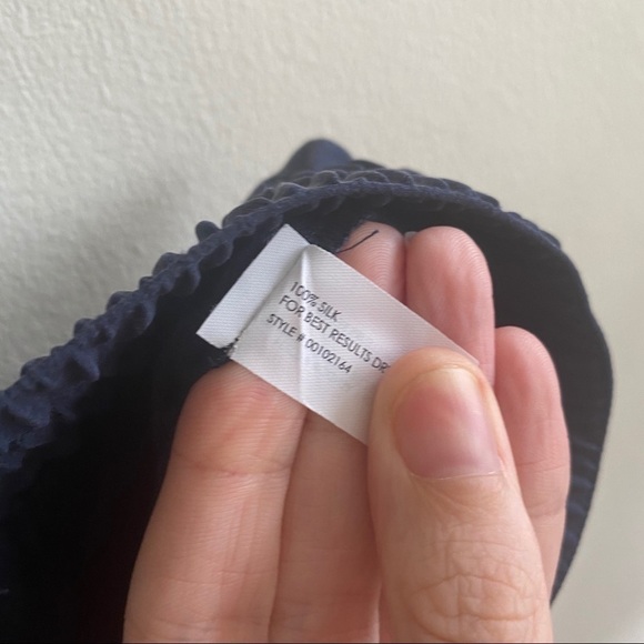 𝅺COPY - Club Monaco 100% Silk Navy Pants Sz 0 - Picture 6 of 8